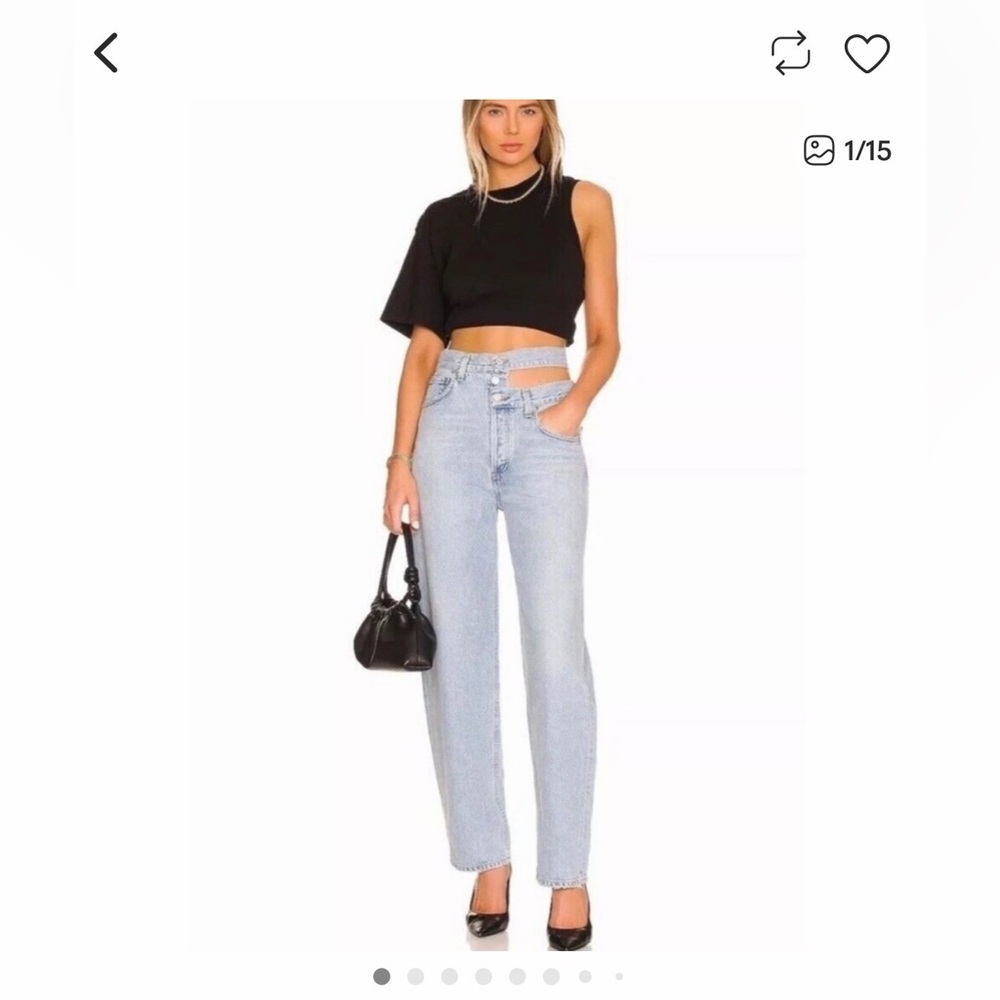 Agolde broken waistband jeans
